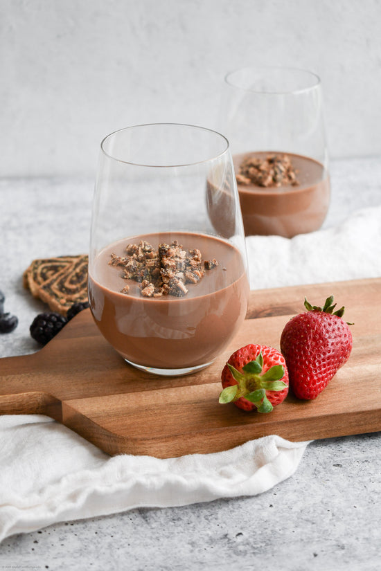 Homemade Chocolate Pudding with Date Swirls
