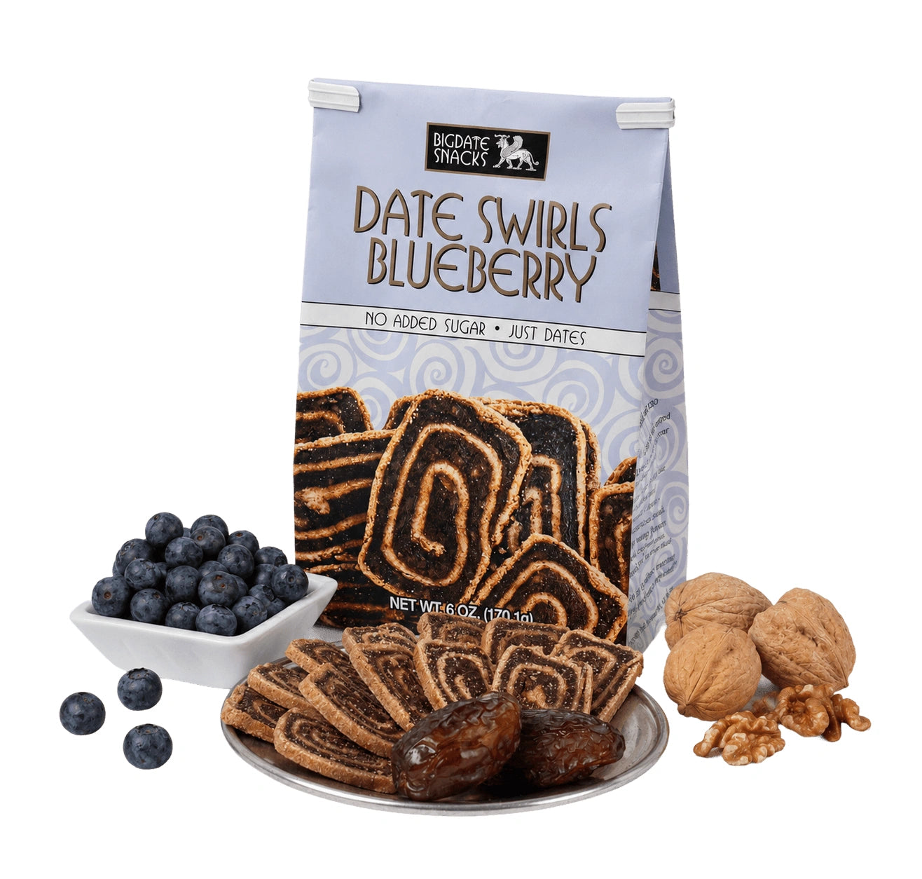 Vegan Blueberry Date Swirls - Darious Snack Co